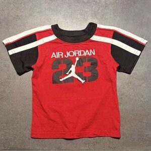 Air Jordan Baby Tee 12M | 23 Jumpman Shirt | Red White Black